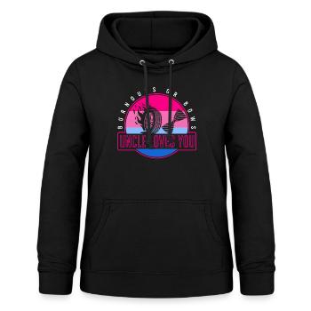 Chemise de révélation de sexe, Burnouts ou arcs oncle aime - Sweat à capuche Femme - noir - Devant - AI Model Female 172 light (172cm)