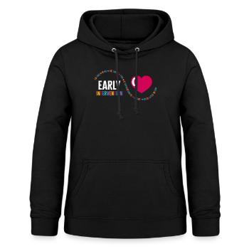 Chemise d’enseignant, type d’intervention précoce fiable - Sweat à capuche Femme - noir - Devant - AI Model Female 172 light (172cm)