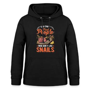 Schnecke Geschenk Weinbergschnecke - Frauen Hoodie - Schwarz - Vorne - AI Model Female 172 light (172cm)