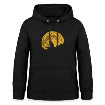 Meerschwein Meerschweinchen Mond - Frauen Hoodie - Schwarz - Vorne - AI Model Female 172 light (172cm)