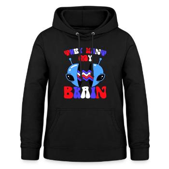 Alien, UFO, UAP, Space, Weltraum Flugobjekt - Frauen Hoodie - Schwarz - Vorne - AI Model Female 172 light (172cm)