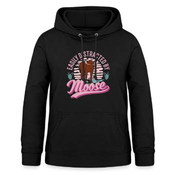 Elggave elggevir Skandinavia - Hettegenser for kvinner - svart - Foran - AI Model Female 172 light (172cm)