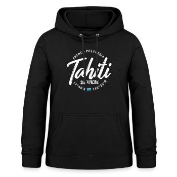 Tahiti Hemd, Französisch-Polynesien Tahiti Süd - Frauen Hoodie - Schwarz - Vorne - AI Model Female 172 light (172cm)