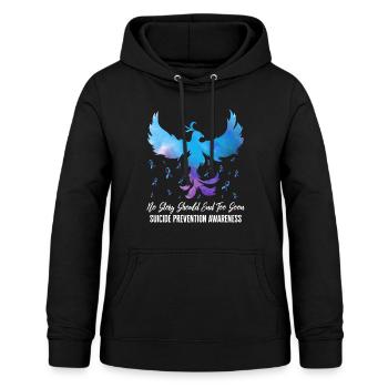 Suicide Prevention Awareness Shirt, No Story - Women's Hoodie - black - Front - AI Model Female 172 light (172cm)