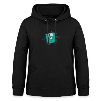 Diskette tanzt Retrospeichermodul Datenträger - Frauen Hoodie - Schwarz - Vorne - AI Model Female 172 light (172cm)