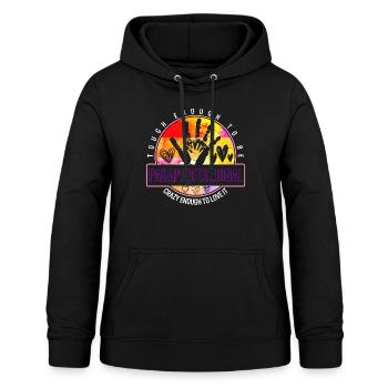 Paraprofessionelles Hemd, robust genug, um zu sein - Frauen Hoodie - Schwarz - Vorne - AI Model Female 172 light (172cm)