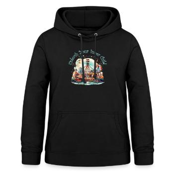Freizeitpark Jahrmarkt Rummelplatz Dorffest - Frauen Hoodie - Schwarz - Vorne - AI Model Female 172 light (172cm)
