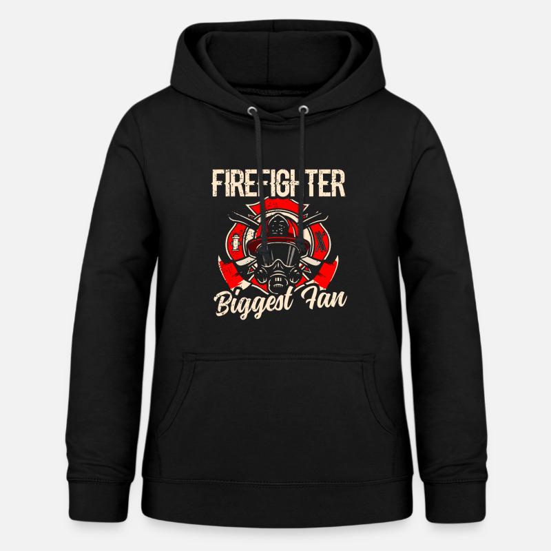 Mère pompier Mère pompier - Sweat à capuche Femme - noir