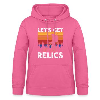 Recherche de reliques de détecteurs de métaux - Sweat à capuche Femme - rose - Devant - AI Model Female 172 light (172cm)