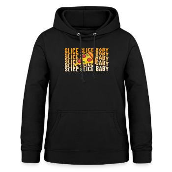 Pizza Shirt, Slice Slice Baby T-Shirt, Geschenk für - Frauen Hoodie - Schwarz - Vorne - AI Model Female 172 light (172cm)