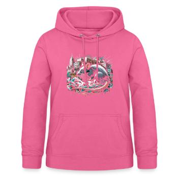 Urban Rat: Graffiti-Wand Meister - Frauen Hoodie - Pink - Vorne - AI Model Female 172 light (172cm)
