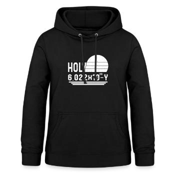 Chemistry Shirt, Holy Moley Avogadro Mole Carbon - Women's Hoodie - black - Front - AI Model Female 172 light (172cm)