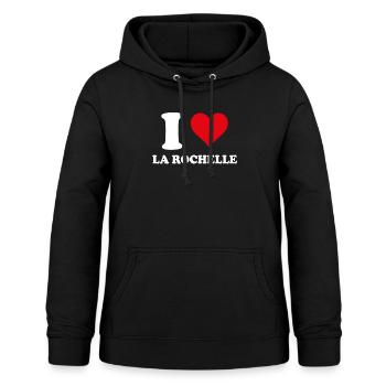 I Love La Rochelle Cadeau Tourisme - Sweat à capuche Femme - noir - Devant - AI Model Female 172 light (172cm)