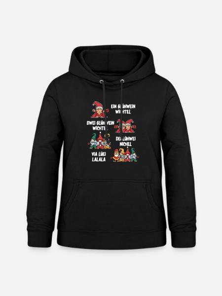 Glühwein Wichtel - Frauen Hoodie - Schwarz