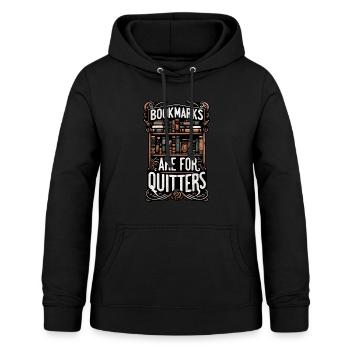 Lesezeichen Sind Für Quitters Design - Frauen Hoodie - Schwarz - Vorne - AI Model Female 172 light (172cm)