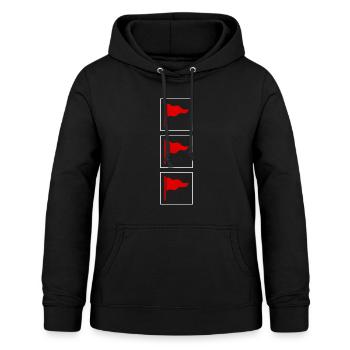 Chemise de relation, Red Flags relation Tee, - Sweat à capuche Femme - noir - Devant - AI Model Female 172 light (172cm)