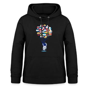 Chemise mexicaine, Mois du patrimoine hispanique mexicain - Sweat à capuche Femme - noir - Devant - AI Model Female 172 light (172cm)
