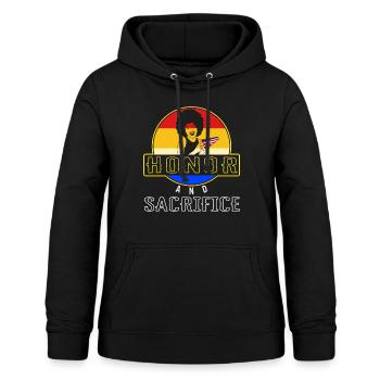 Chemise de vétéran, honneur et Sacrifice Tee, cadeau pour - Sweat à capuche Femme - noir - Devant - AI Model Female 172 light (172cm)