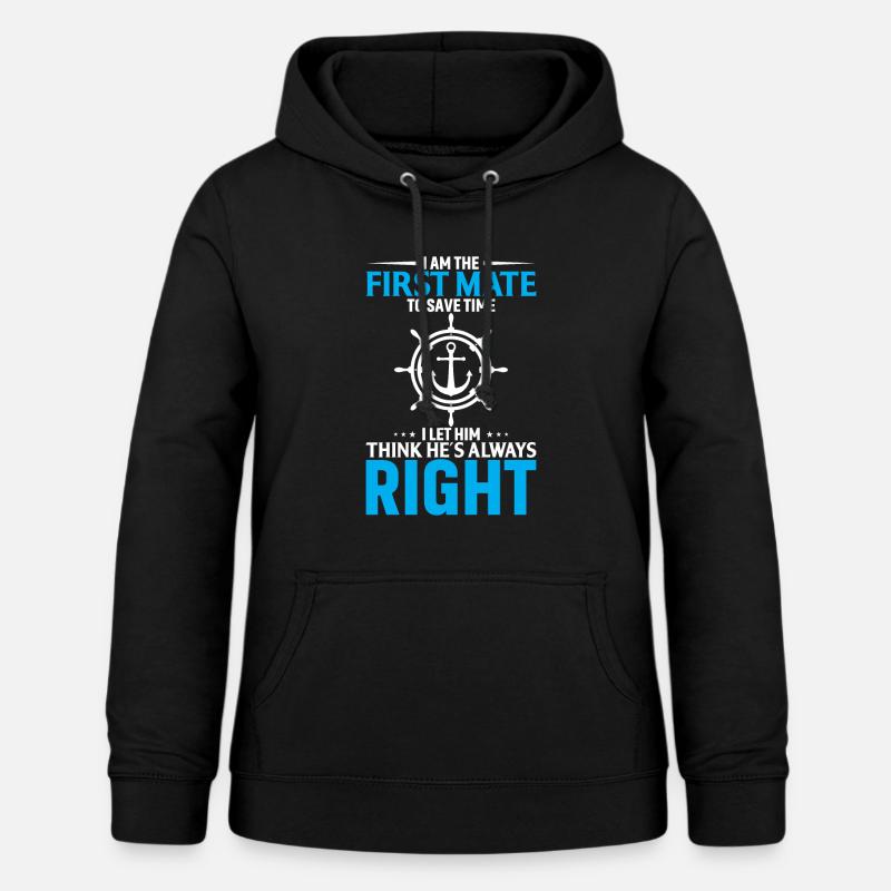 Je suis le premier barreur à gagner du temps - Sweat à capuche Femme - noir