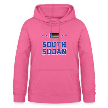 Südsudan - Frauen Hoodie - Pink - Vorne - AI Model Female 172 light (172cm)