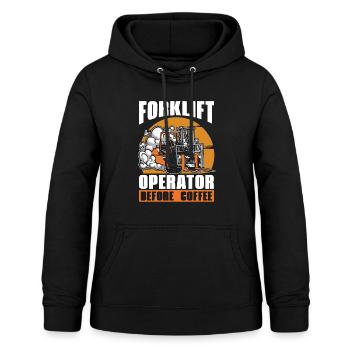 Forklift Operator Before Warehouseman Coffee Lover - Women's Hoodie - black - Front - AI Model Female 172 light (172cm)
