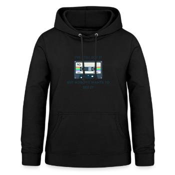Retro -sarkastisches Alter Spruche - Frauen Hoodie - Schwarz - Vorne - AI Model Female 172 light (172cm)