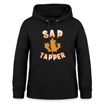 Sap Tapper Maple Syrup Season - Women's Hoodie - black - Front - AI Model Female 172 light (172cm)