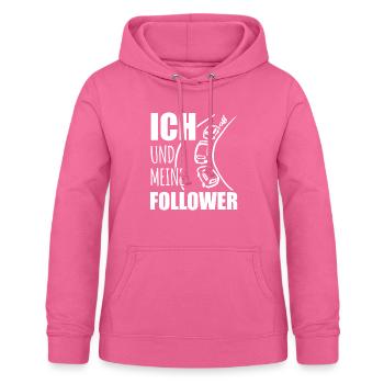 Ich und meine Follower - Fahrradweg - Fahrrad - Frauen Hoodie - Pink - Vorne - AI Model Female 172 light (172cm)