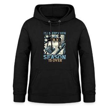 États financiers Audit fiscal Drôle Comptable - Sweat à capuche Femme - noir - Devant - AI Model Female 172 light (172cm)