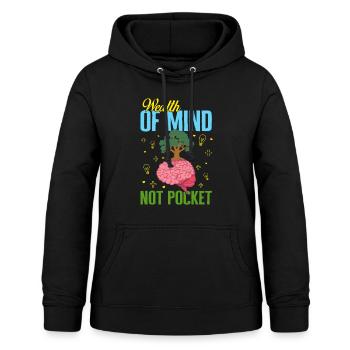 Chemise d’entrepreneuriat, richesse de l’ pas de poche - Sweat à capuche Femme - noir - Devant - AI Model Female 172 light (172cm)