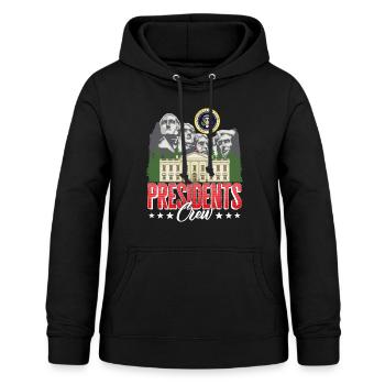 Chemise du président, Presidents Crew Maison Blanche - Sweat à capuche Femme - noir - Devant - AI Model Female 172 light (172cm)