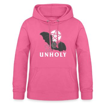 Halloween Shirt, Unheiliger Vampir Fledermaus Rosenkranz - Frauen Hoodie - Pink - Vorne - AI Model Female 172 light (172cm)
