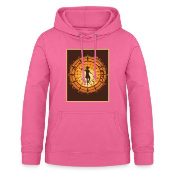 Sonnengruß und Sonnenuhr-Yoga-Posen Zeitmessung - Frauen Hoodie - Pink - Vorne - AI Model Female 172 light (172cm)