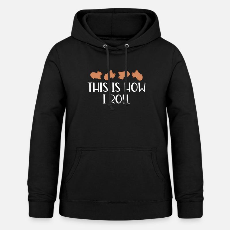 C'est comme ça que je roule un joli capybara - Sweat à capuche Femme - noir