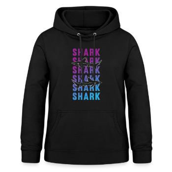 Stolzer Hai Meerestiefe Entdecker Geschenk - Frauen Hoodie - Schwarz - Vorne - AI Model Female 172 light (172cm)