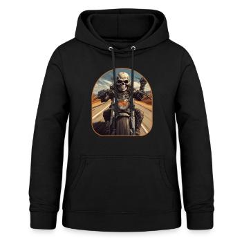 Biker Skeleton Open Road Rock - Sweat à capuche Femme - noir - Devant - AI Model Female 172 light (172cm)