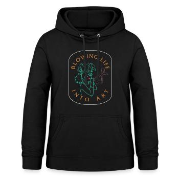 Ballon-Modellierhemd, das Leben in die Kunst bläst - Frauen Hoodie - Schwarz - Vorne - AI Model Female 172 light (172cm)