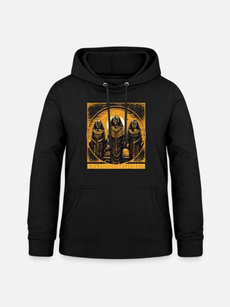 Ägyptisches Mumien-Sweatshirt, Pyramiden-Kürbis-T-Shirt, - Frauen Hoodie - Schwarz