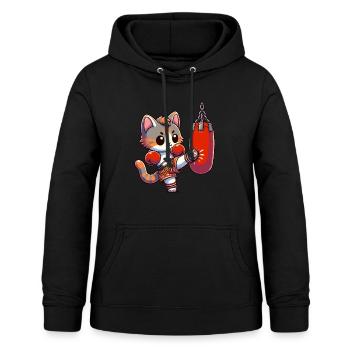 Muay Thai Boxing, Thai Boxing Kickboxen Kickboxer - Frauen Hoodie - Schwarz - Vorne - AI Model Female 172 light (172cm)