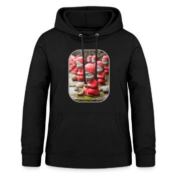 Jizo Pathway Chipmunks Sacred Scamper T-Shirt - Frauen Hoodie - Schwarz - Vorne - AI Model Female 172 light (172cm)