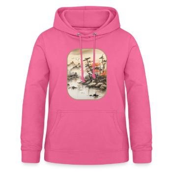 Sumi e Beavers Artistic Builders T-Shirt - Frauen Hoodie - Pink - Vorne - AI Model Female 172 light (172cm)