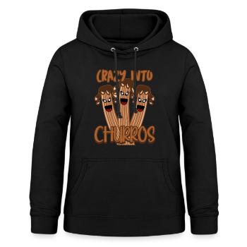 Churrería Churro Churros - Sweat à capuche Femme - noir - Devant - AI Model Female 172 light (172cm)