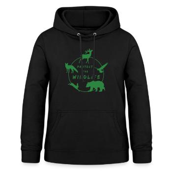 Protects Wildlife - Preserve Nature - Women's Hoodie - black - Front - AI Model Female 172 light (172cm)
