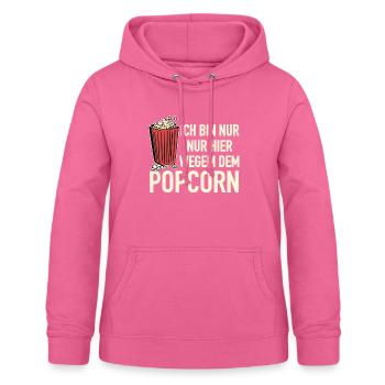 Cadeau de pop-corn, soirée cinéma, soirée cinéma, collations - Sweat à capuche Femme - rose - Devant - AI Model Female 172 light (172cm)