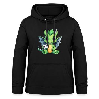 Netter Dragon Gamer Gaming Dragon Liebhaber - Frauen Hoodie - Schwarz - Vorne - AI Model Female 172 light (172cm)