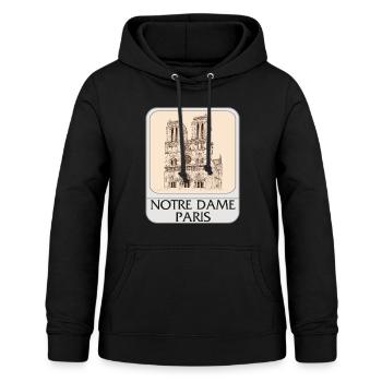 Paris Shirt, Notre Dame Paris Tee, Gift For - Women's Hoodie - black - Front - AI Model Female 172 light (172cm)