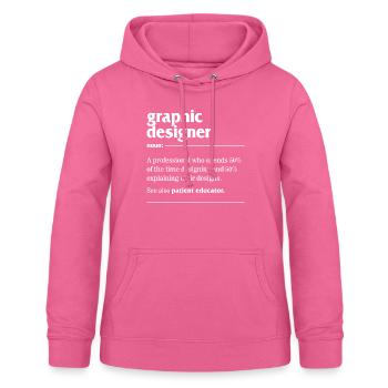 Chemise de conception graphique, graphiste Nom A - Sweat à capuche Femme - rose - Devant - AI Model Female 172 light (172cm)
