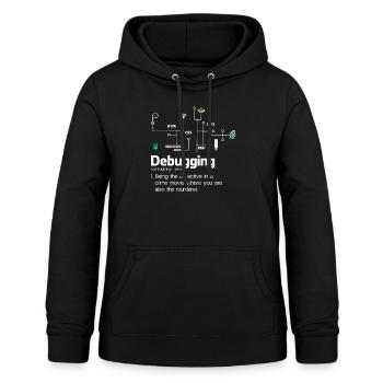 Debugging -Definition von Cybersicherheit Cybersic - Frauen Hoodie - Schwarz - Vorne - AI Model Female 172 light (172cm)