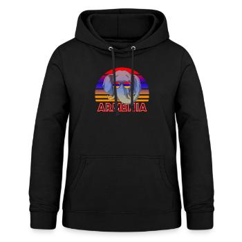 Armenien - Frauen Hoodie - Schwarz - Vorne - AI Model Female 172 light (172cm)