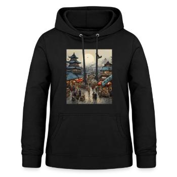 Japanese Art Japanese Woodblock Art Print Edo - Women's Hoodie - black - Front - AI Model Female 172 light (172cm)